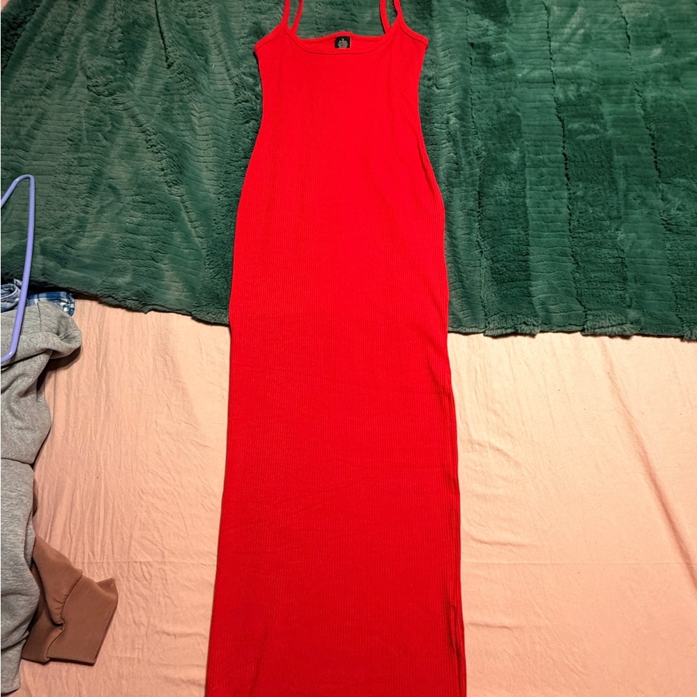 SKIMS Red Maxi Dress